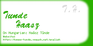 tunde haasz business card
