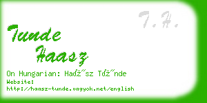 tunde haasz business card
